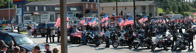 Standoff between a few misguided church activists and a motorcycle brigade assembled to deflect their protests during the funeral of a Laurel County, KY soldier who died in Iraq.  This is a combination of photographs taken on September 30, 2006.