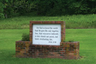 A simple sign with an important message, found at a rural church in Fleming County Kentucky in 2002.