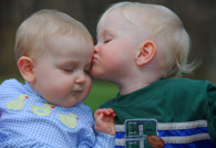 Brandon & McKenna, kissing cousins-March 2007