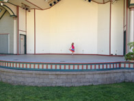 Loving the stage at Mackinaw Island, August 2012